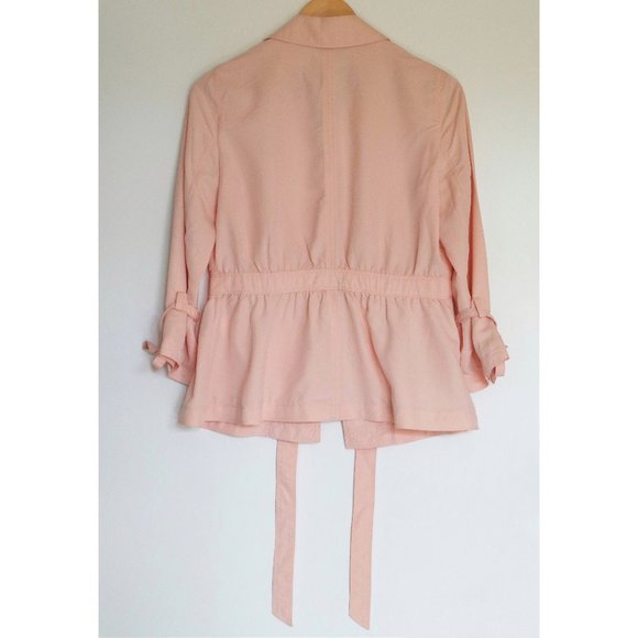 Banana Republic Soft Pink Lightweight Peplum Blazer with Bows NWT - Picture 3 of 10